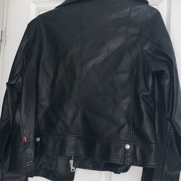 Black faux  leather jacket - Picture 4 of 6